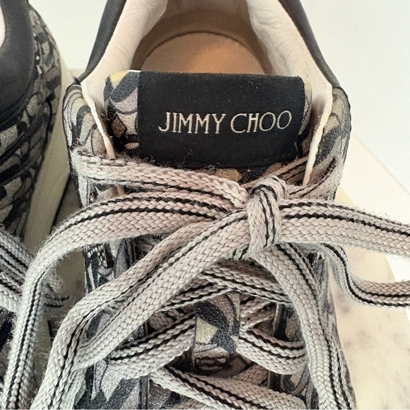 Jimmy Choo Monochrome Patterned Sneakers - Picture 10 of 15
